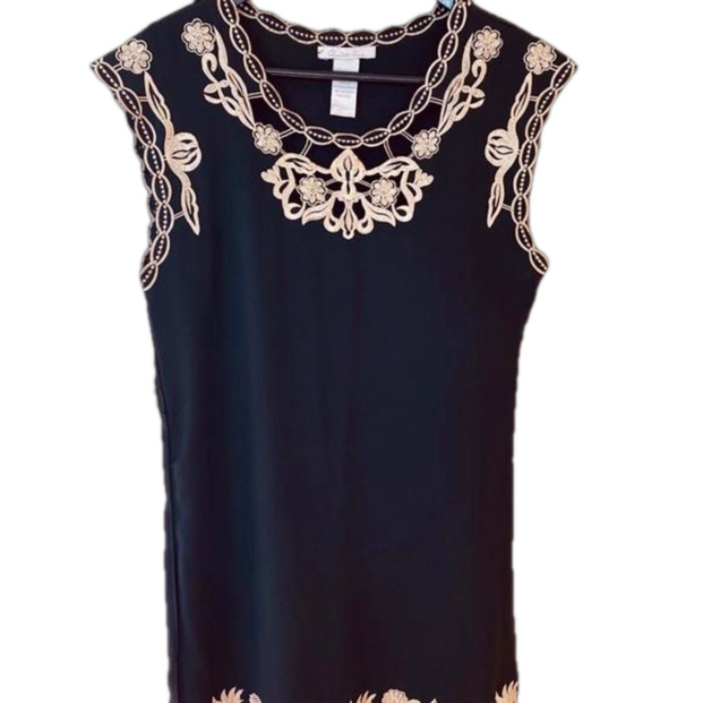 Charlotte Russo Dress. Black/Tan. Sz M.
